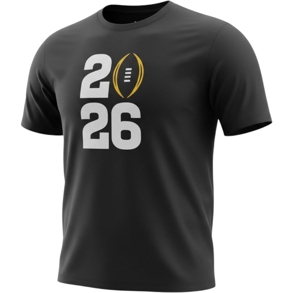 Fanatics 2026 College Football Playoff T Shirt Mens 5XL Black NWT CFP Cotton